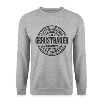 Gerüstbauer Absolute Seltenheit - Unisex Pullover - Weißgrau meliert - Vorne - Alina (178cm) & Michal (187cm)