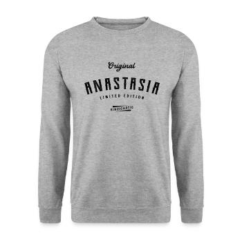 Anastasia Limited Edition - Unisex Pullover - Weißgrau meliert - Vorne - Alina (178cm) & Michal (187cm)