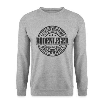Bodenleger Absolute Seltenheit - Unisex Pullover - Weißgrau meliert - Vorne - Alina (178cm) & Michal (187cm)