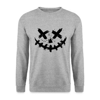 Halloween mask disguise - Unisex Sweatshirt - salt & pepper - Front - Alina (178cm) & Michal (187cm)