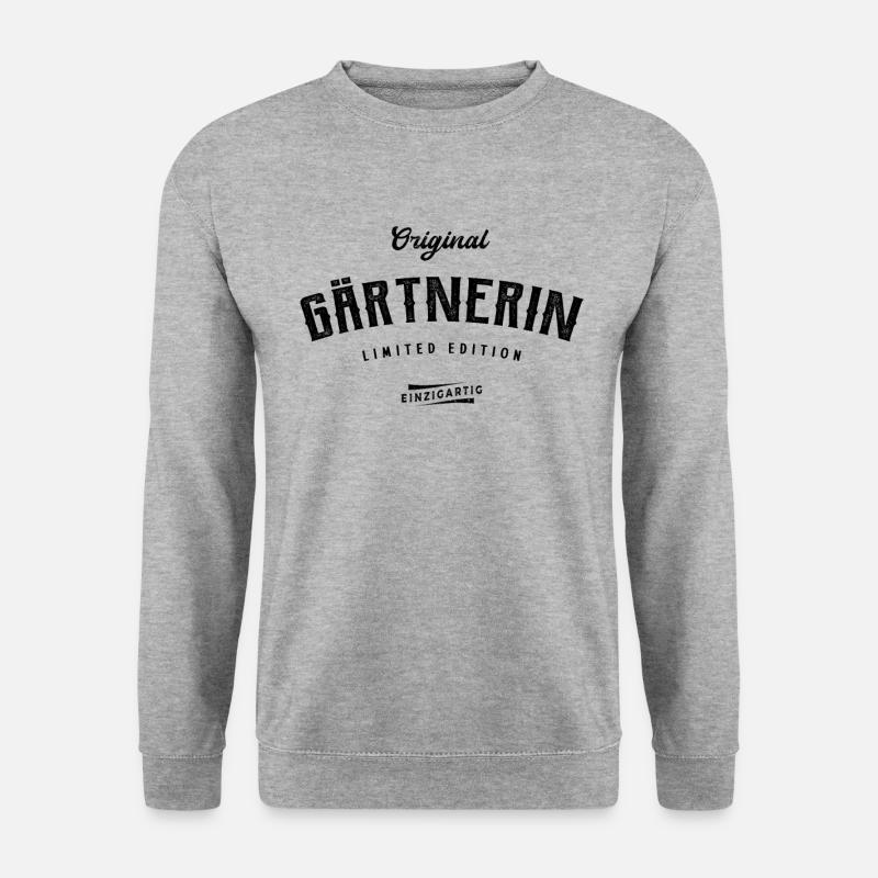 Gärtnerin Limited Edition - Unisex Pullover - Weißgrau meliert