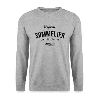 Sommelier Limited Edition - Unisex Pullover - Weißgrau meliert - Vorne - Alina (178cm) & Michal (187cm)