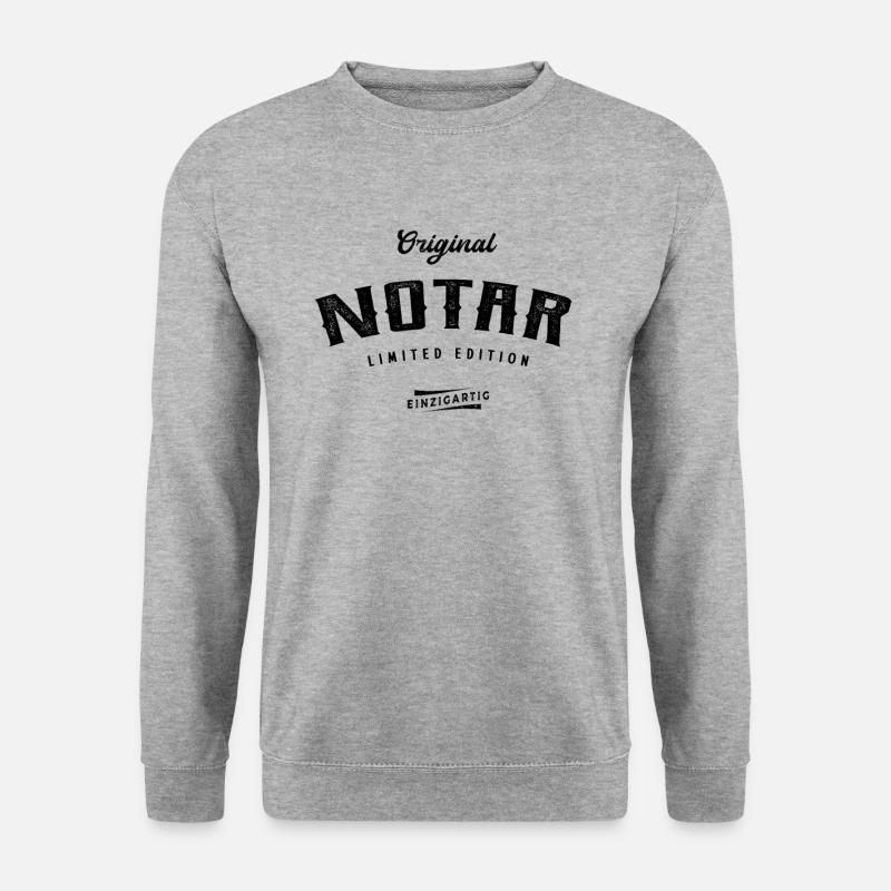 Notar Limited Edition - Unisex Pullover - Weißgrau meliert