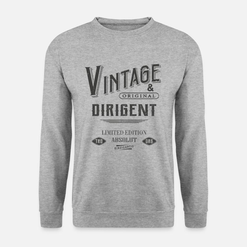 Dirigent Vintage - Unisex Pullover - Weißgrau meliert