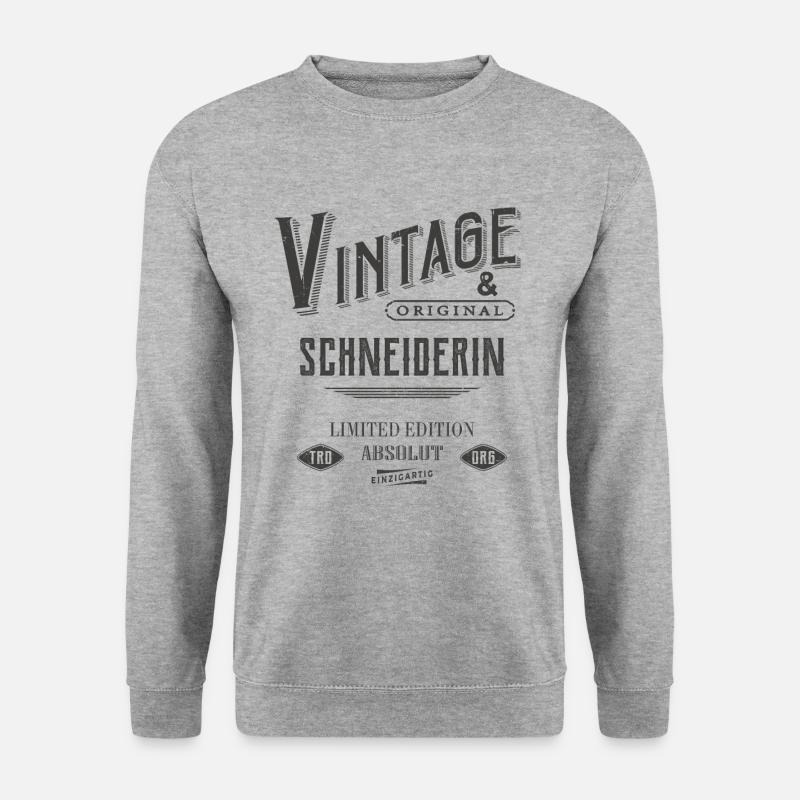 Schneiderin Vintage - Unisex Pullover - Weißgrau meliert