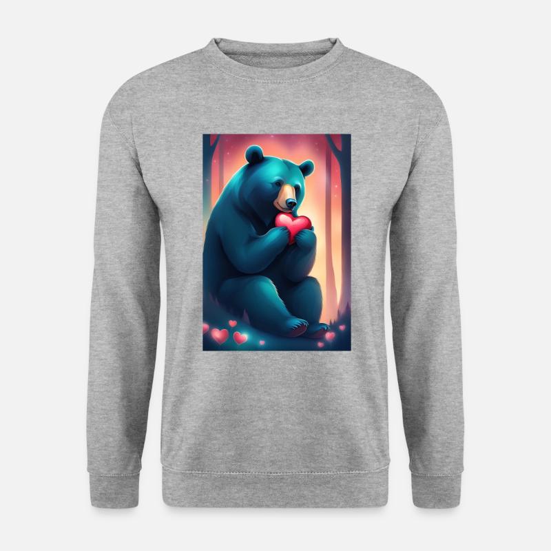 Mama Bär - Unisex Pullover - Weißgrau meliert