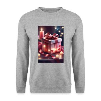 Beautiful present - Unisex Sweatshirt - salt & pepper - Front - Alina (178cm) & Michal (187cm)