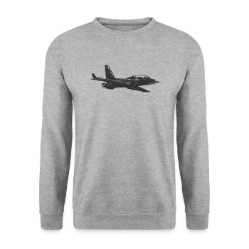 Jet Chrome - Unisex Pullover - Weißgrau meliert - Vorne - Alina (178cm) & Michal (187cm)