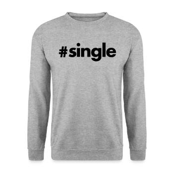 Single - Unisex Pullover - Weißgrau meliert - Vorne - Alina (178cm) & Michal (187cm)