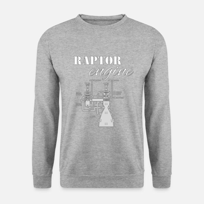 Raptor-Motor - Unisex Pullover - Weißgrau meliert
