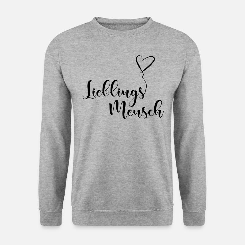 Lieblingsmensch - Unisex Pullover - Weißgrau meliert