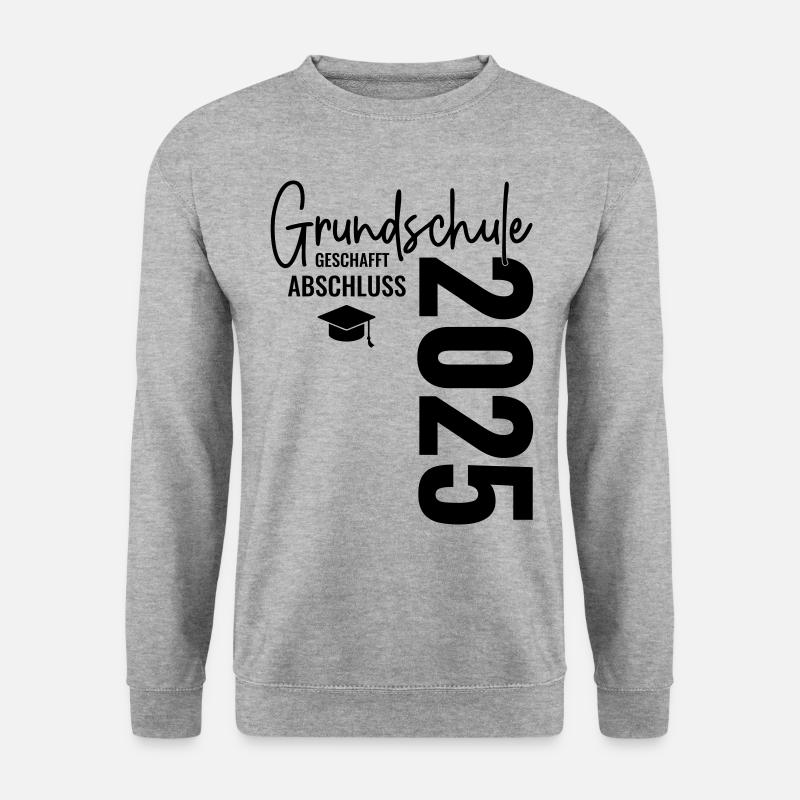 Grundschule Abschluss 2025 - Unisex Pullover - Weißgrau meliert