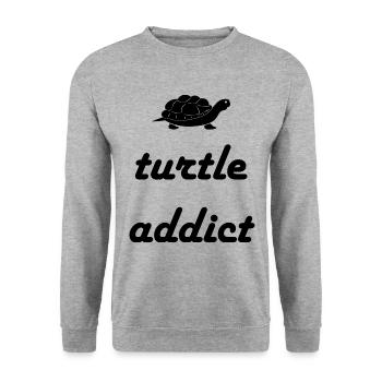 Tortues tortues - Sweat-shirt Unisexe - gris chiné - Devant - Alina (178cm) & Michal (187cm)
