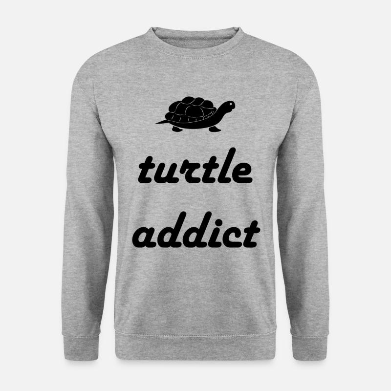 Schildkröten Schildkröte - Unisex Pullover - Weißgrau meliert