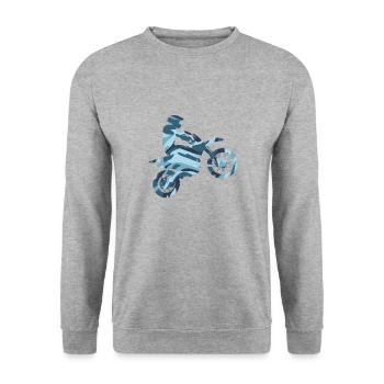 Motorcross freestyle in camo look - Unisex Sweatshirt - salt & pepper - Front - Alina (178cm) & Michal (187cm)