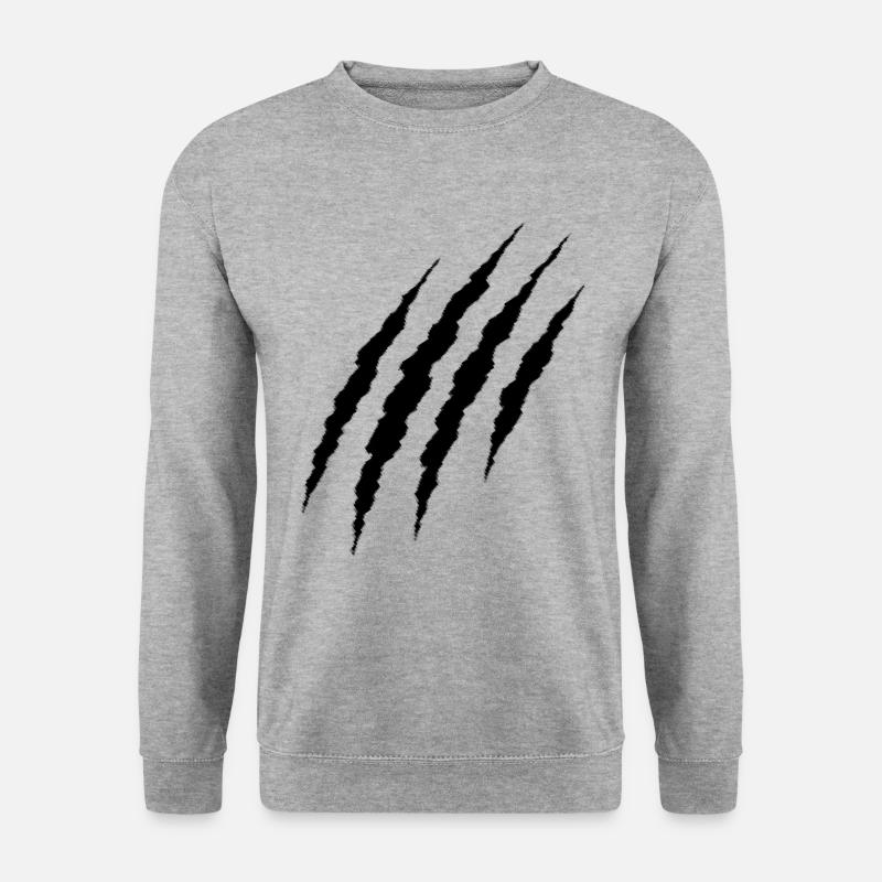schwarze Klaue - Unisex Pullover - Weißgrau meliert