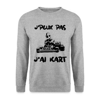 I can not go - Unisex Sweatshirt - salt & pepper - Front - Alina (178cm) & Michal (187cm)