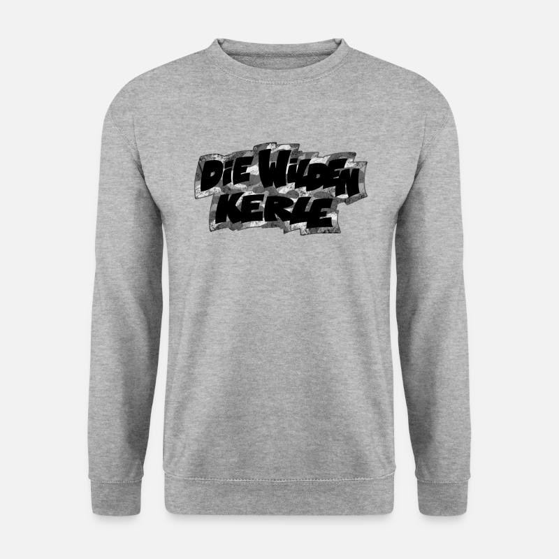 Die Wilden Kerle Camouflage Schwarz Weiß - Unisex Pullover - Weißgrau meliert