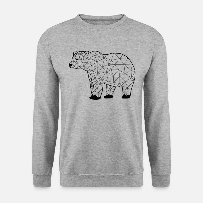 Bearr GeomeTRIX - Unisex Pullover - Weißgrau meliert