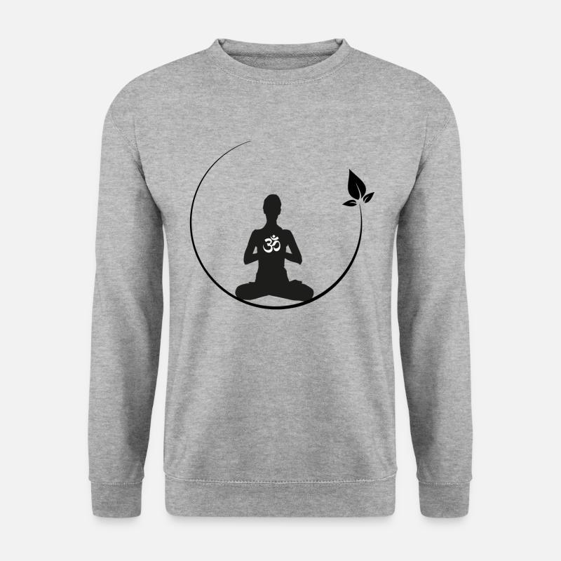 Meditation - Unisex Pullover - Weißgrau meliert