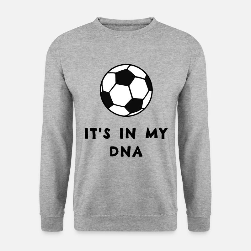 Fußball: Seine in meiner DNA - Unisex Pullover - Weißgrau meliert