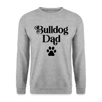 Bulldog Dad - Unisex Sweatshirt - salt & pepper - Front - Alina (178cm) & Michal (187cm)