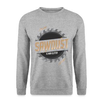 Sawdust Is Man Glitter - Unisex Sweatshirt - salt & pepper - Front - Alina (178cm) & Michal (187cm)