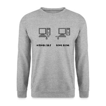 sexe masturbation masturbation porno informatique Internet - Sweat-shirt Unisexe - gris chiné - Devant - Alina (178cm) & Michal (187cm)