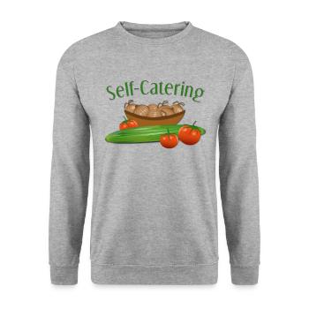 Self-catering Gardener Bauer Garden - Unisex Sweatshirt - salt & pepper - Front - Alina (178cm) & Michal (187cm)