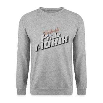 Wonderful pride month - Sweat-shirt Unisexe - gris chiné - Devant - Alina (178cm) & Michal (187cm)