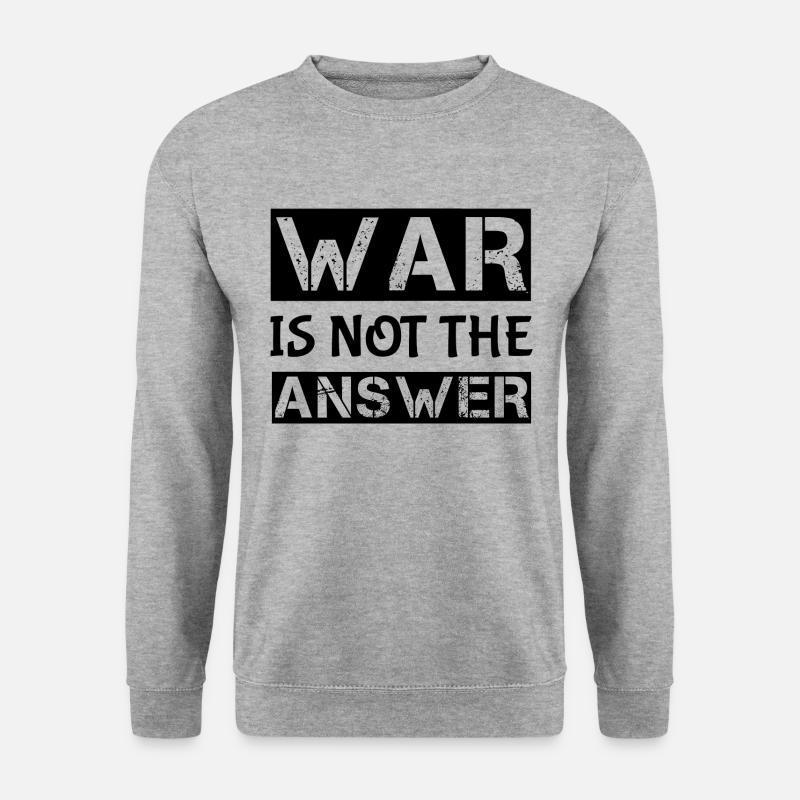 War - Unisex Pullover - Weißgrau meliert