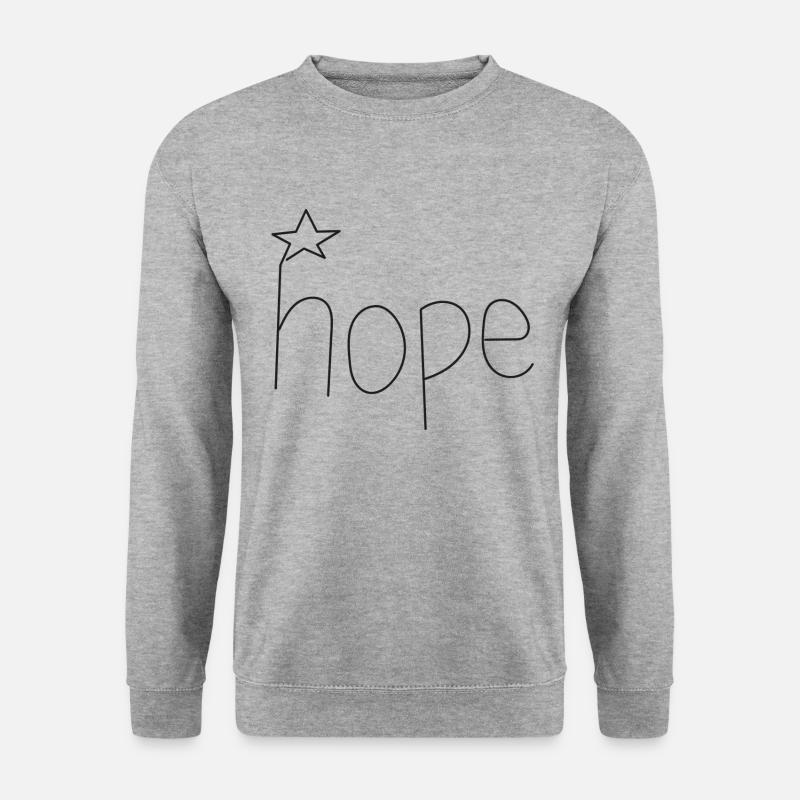 Hope - Unisex Pullover - Weißgrau meliert