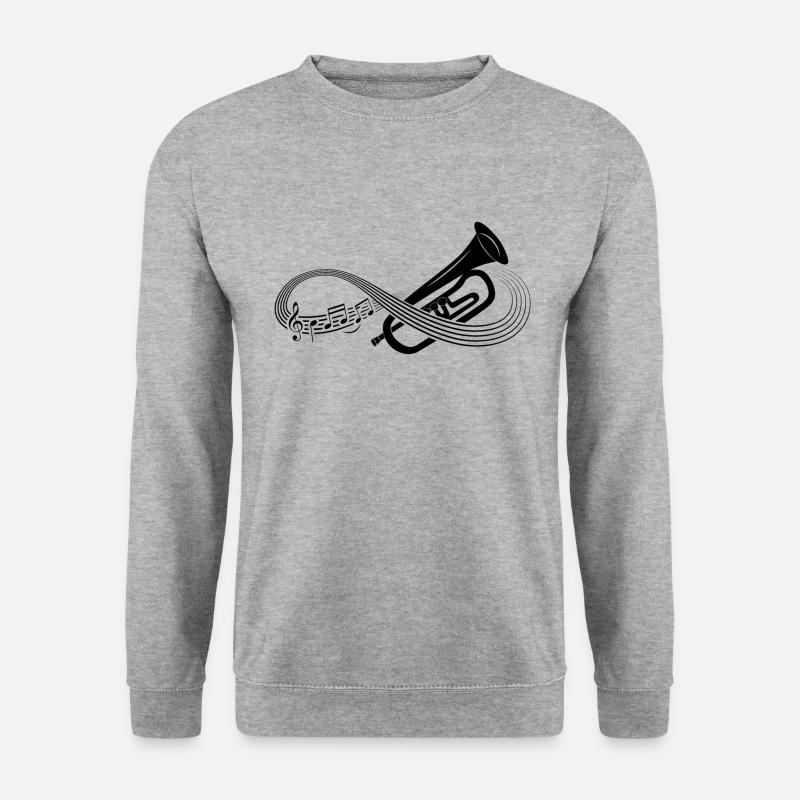 Trompete Infinity Trompeter - Unisex Pullover - Weißgrau meliert