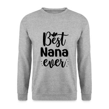 Best Nana Grandpa Switzerland Grandpa Swiss - Unisex Sweatshirt - salt & pepper - Front - Alina (178cm) & Michal (187cm)