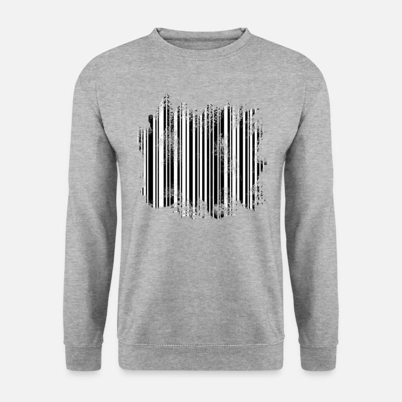 Optical illusion barcode that resembles a forest - Unisex Sweatshirt - salt & pepper