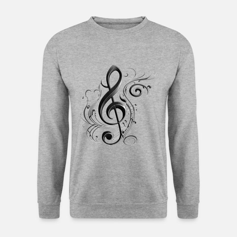 Es gibt unterschiedliche Notenschlüssel - Unisex Pullover - Weißgrau meliert