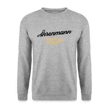 Ährenmann - oreille à qui l'honneur est due - Sweat-shirt Unisexe - gris chiné - Devant - Alina (178cm) & Michal (187cm)