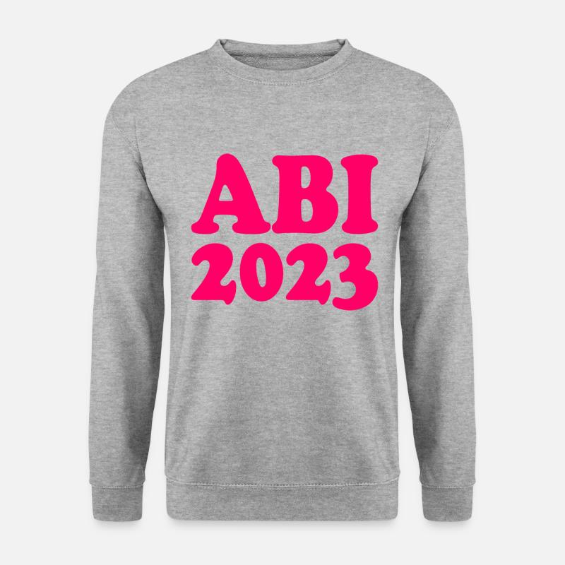 Abi 2023 - Unisex Pullover - Weißgrau meliert