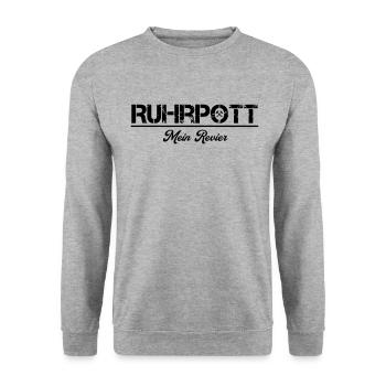 Ruhrpott - Mein Revier - Unisex Pullover - Weißgrau meliert - Vorne - Alina (178cm) & Michal (187cm)