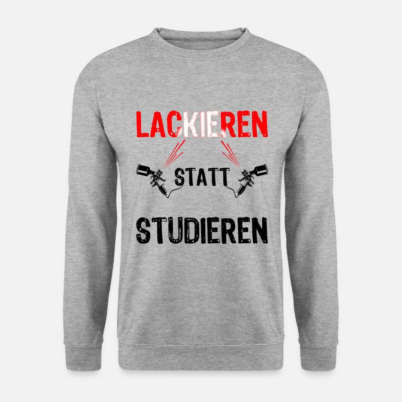 Lackierer Maler und Lackierer Designs Beruf Spruch - Unisex Pullover - Weißgrau meliert