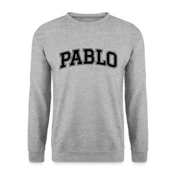 Pablo Escobar - Unisex Sweatshirt - salt & pepper - Front - Alina (178cm) & Michal (187cm)