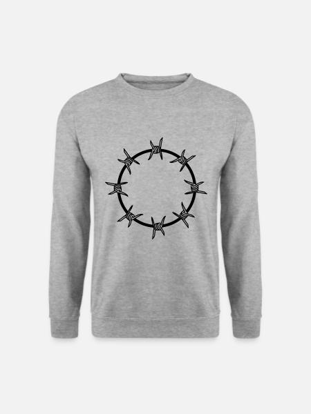 Barbed wire circle circular shape - Unisex Sweatshirt - salt & pepper