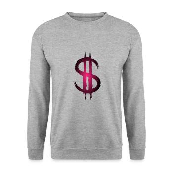 Dollar sign dollar money - Unisex Sweatshirt - salt & pepper - Front - Alina (178cm) & Michal (187cm)