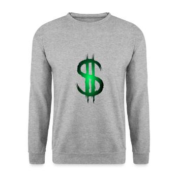Dollar sign dollar money symbol - Unisex Sweatshirt - salt & pepper - Front - Alina (178cm) & Michal (187cm)