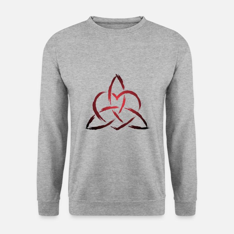 Triquetra Celtic heart knot symbol - Unisex Sweatshirt - salt & pepper