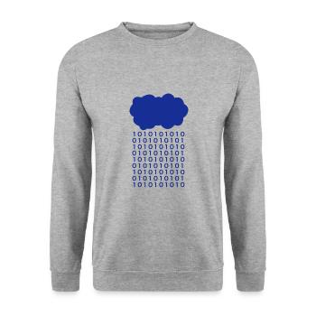 Bit rain cloud computer scientist - Unisex Sweatshirt - salt & pepper - Front - Alina (178cm) & Michal (187cm)