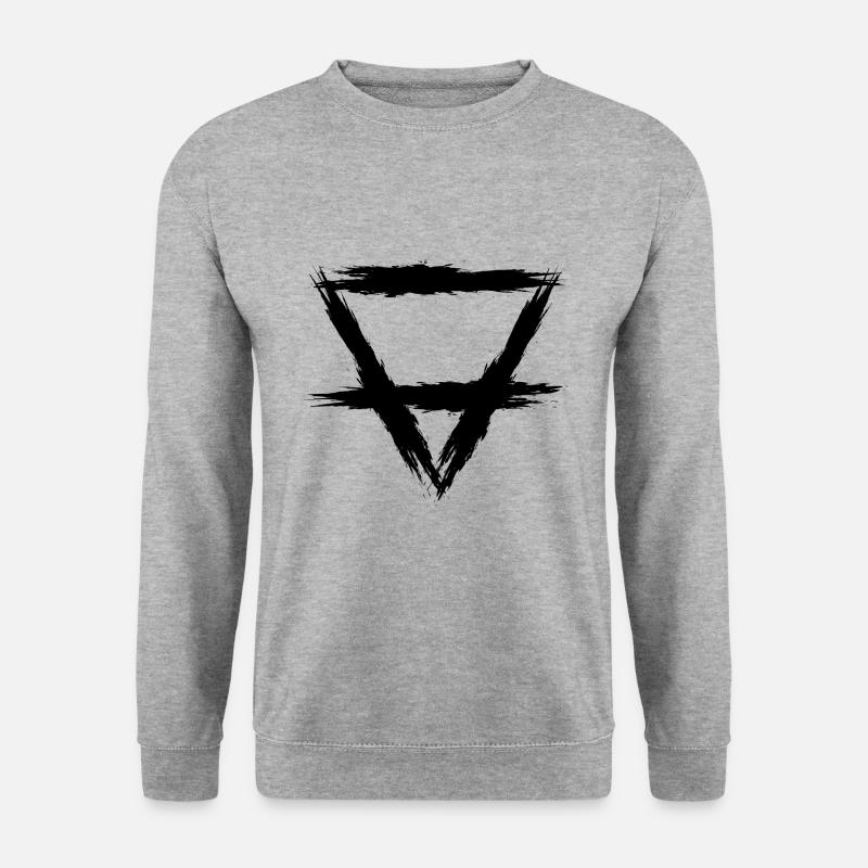 Element Symbol Erde - Unisex Pullover - Weißgrau meliert
