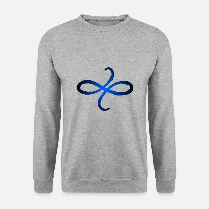 Keltische Symbole Freundschaft Blau - Unisex Pullover - Weißgrau meliert