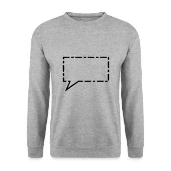 Speech bubble black - Unisex Sweatshirt - salt & pepper - Front - Alina (178cm) & Michal (187cm)