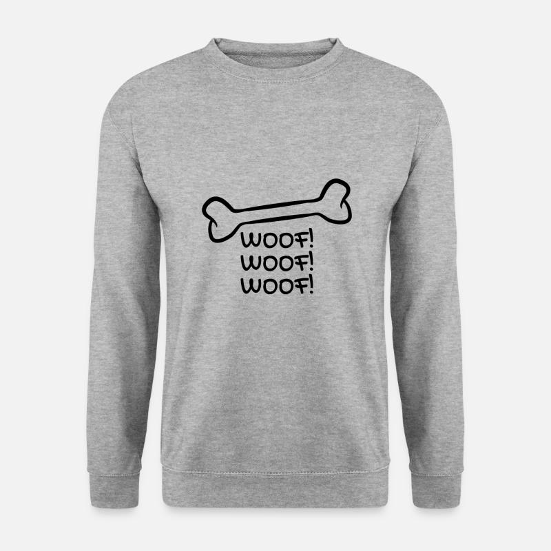 Hund Knochen - Unisex Pullover - Weißgrau meliert